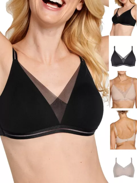 Naturana Bra The Monday Four-Way-Stretch Soft Full Cup Sheer Mesh Bras Lingerie