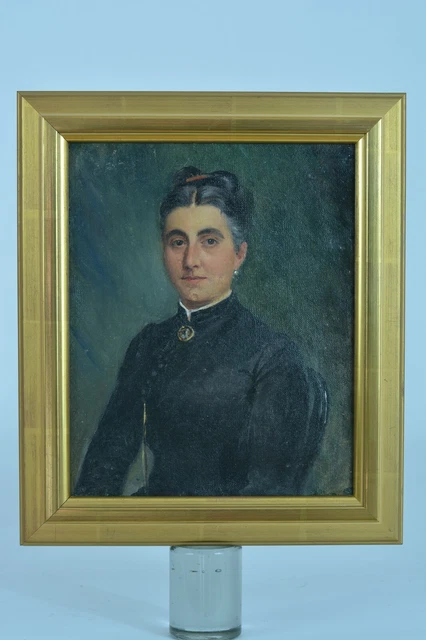 Tableau Ancien Aquarelle XIXème - Portrait D'une Vieille Dame Assise - Époque Victorienne, Non Signé