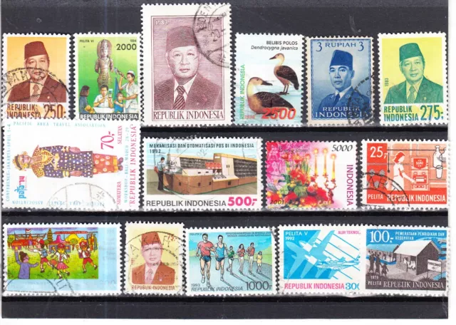 Schönes Lot Briefmarken aus Indonesien gestempelt