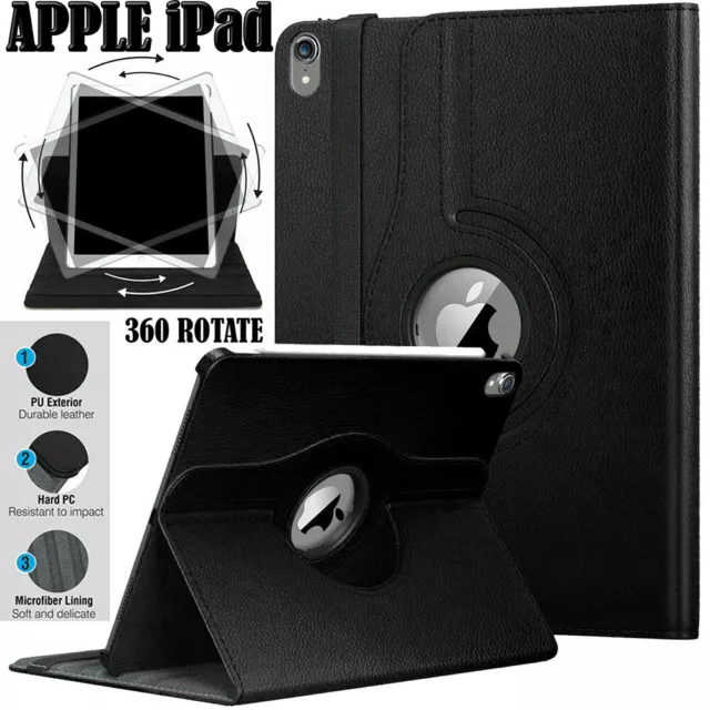 360 Degree Rotating Smart PU Leather Stand Case / Cover For iPad Mini 6 2021 ...