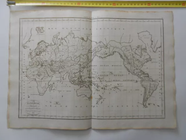 P11 / Carte Adam Et Giraldon  1816 / Mappe Monde  Physique