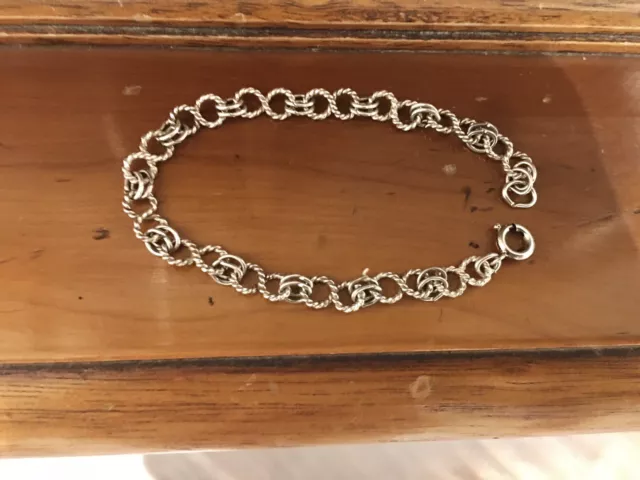 Sterling Silver  Unusual Fancy link  Bracelet