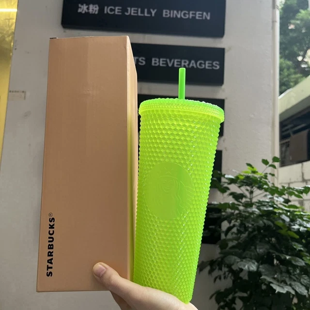 STARBUCKS 2023 GLOW in the Dark Lemongrass Bling Cold Cup 24 oz