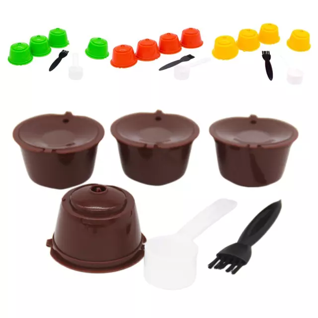 Pack of 4 Coffee Machine Reusable Capsule Coffee Cup Filter Refillable for Home