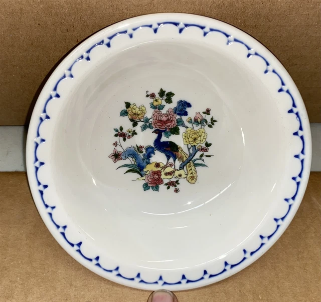 Milwaukee Road Railroad Peacock Syracuse china dining car 6" cereal bowl