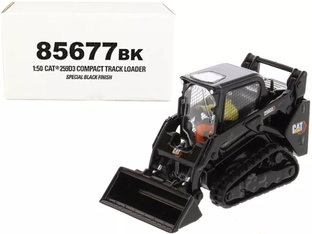 CAT Caterpillar 259D3 Skid Steer Loader with Work Tools Special Black Paint and