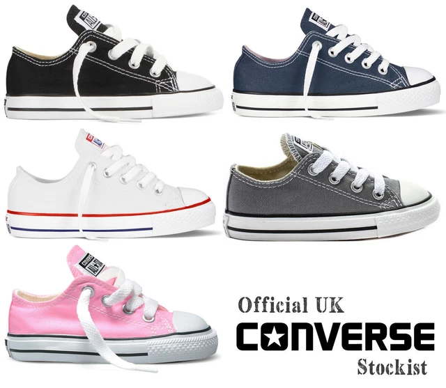 Kids Converse All Stars Low Trainers Ox Canvas Chuck Taylor Boys Girls Infants