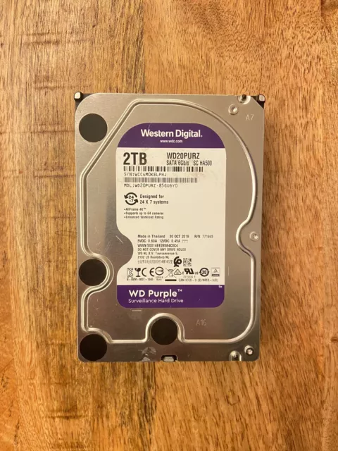 Western Digital Purple 2TB, Interno, 5400 RPM, 3.5" in ottimo stato