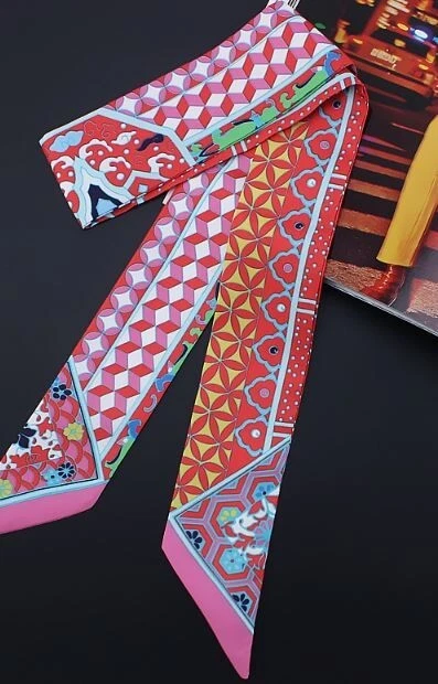 Sciarpa collo in twill seta - rosa - estate