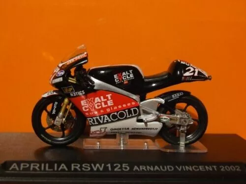 1:24 Scale  2002 Aprilia RSW125 Motorcycle #21 Arnaud Vincent by Ixo