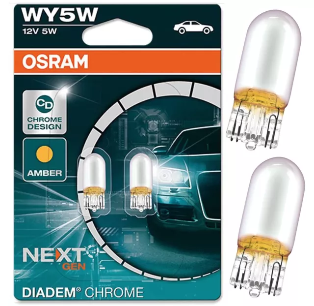 OSRAM DIADEM CHROME WY5W Next Generation Glühbirnen Chrom Design gelb orange