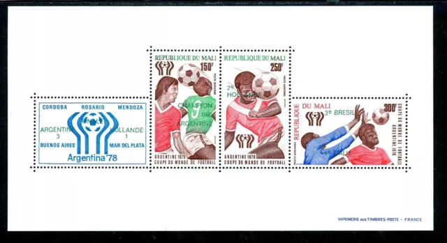 Mali Scott #C340a MNH S/S WORLD CUP 1978 Argentina Soccer Football CV$5+