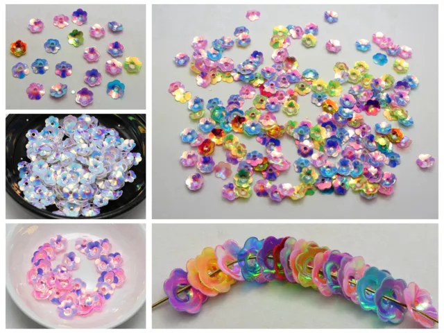 Craft Sewing Wedding 6mm 8mm 10mm Beautiful Cup Flower loose sequins Paillettes