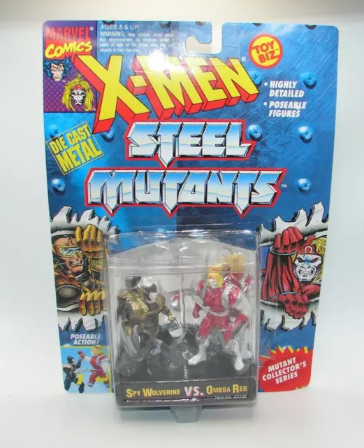 X-MEN Steel Mutants Spy Wolverine vs Omega Red Action Figures 1994 NIP!!!