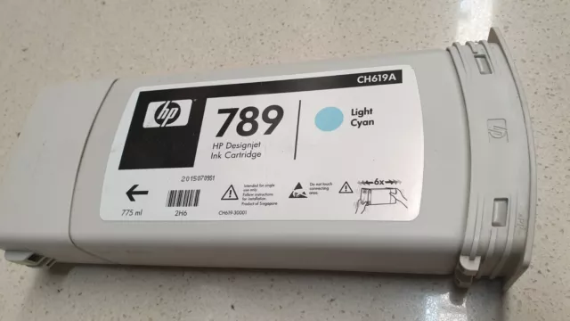 Genuine HP 789 CH619A Light Cyan Latex Ink for DesignJet L25500 No Box See Photo