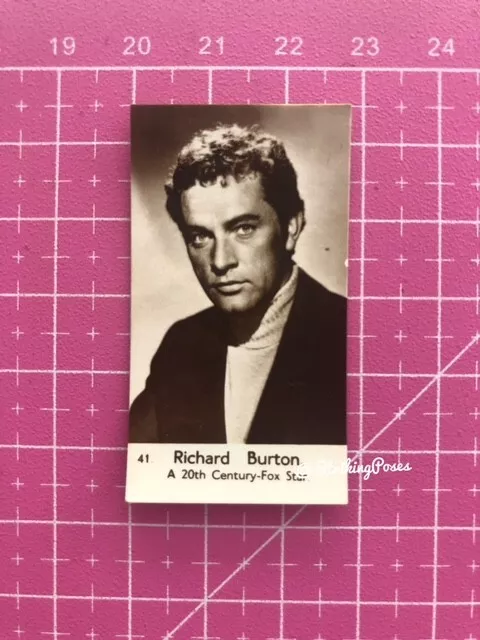 RICHARD BURTON  ?biscuits card tiny 1950s film star plain back trade 324