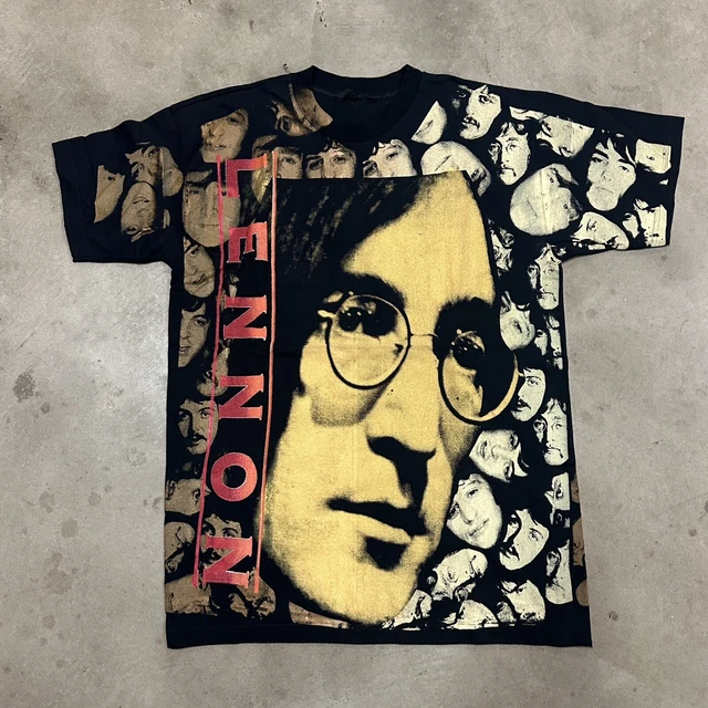 Vintage The Beatles Shirt Adult Large AOP All Over Print Band John