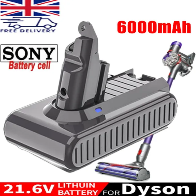 6000mAh For Dyson V6 Battery Animal Absolute DC58 DC59 DC62 SV03 SV05 SV06 New