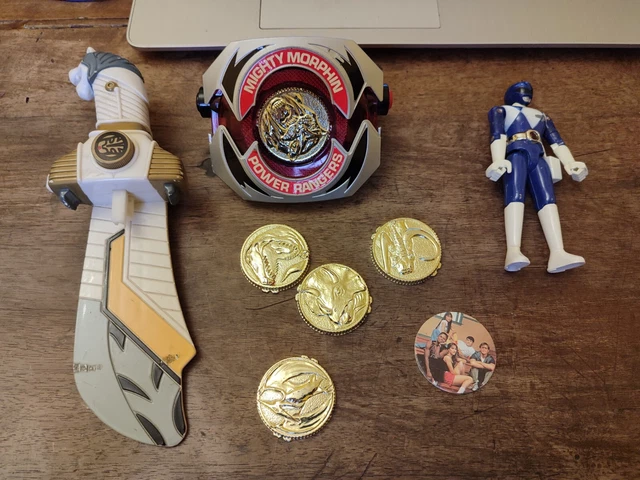 LOTTO VINTAGE Power Ranger Morpher Bandai 91 + Monete +Sword + Blue ...