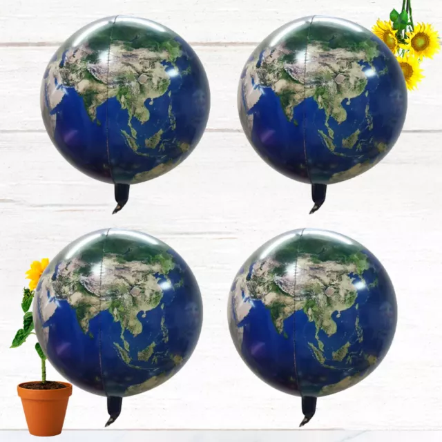 4 PIEZAS Globos Mundiales Globo Planetario para el Día de la Tierra