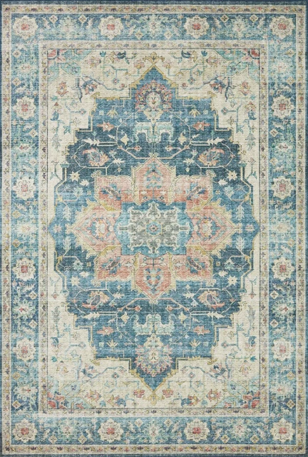 Loloi II Skye Ocean And Multi 2'-0" x 5'-0" Area Rugs SKYESKY-12OCML2050