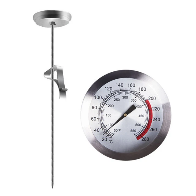 Termómetro para olla frita pavo freír carne plateada