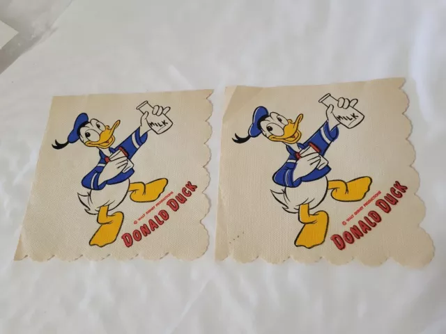 Vintage 2 Walt Disney Donald Duck Paper Napkins