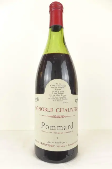 pommard chauvenet (niveau bas b3) rouge 1978 - bourgogne