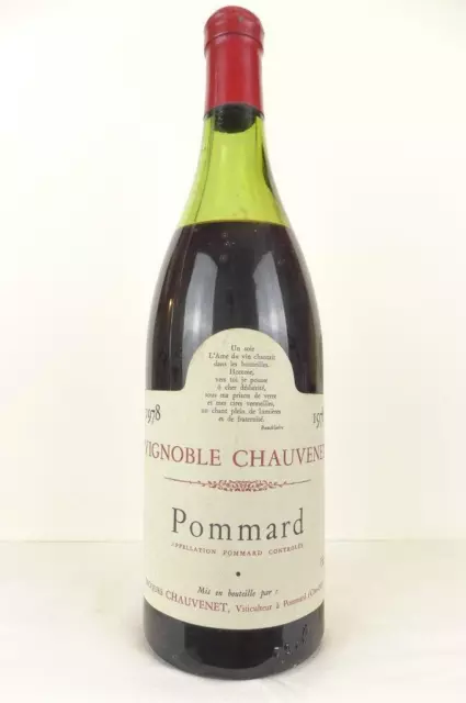 pommard chauvenet (niveau bas b3) rouge 1978 - bourgogne