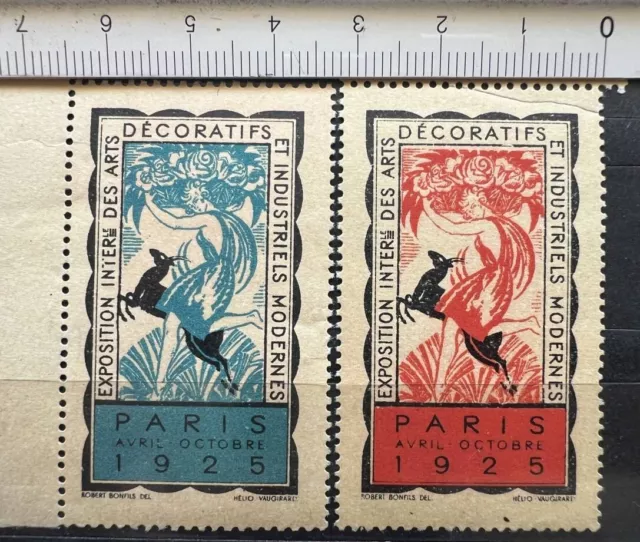 France Paris 1925 Exposition Arts Decoratifs Art Deco Mh Poster Stamp Cinderella 2