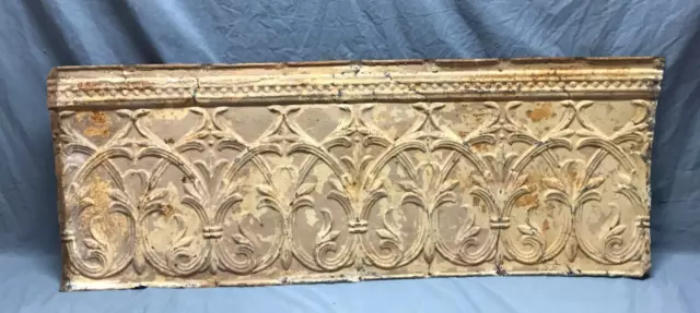Large 4 Foot Antique Tin Ceiling Cove Trim Decorative Architectural Old 560-24B 2