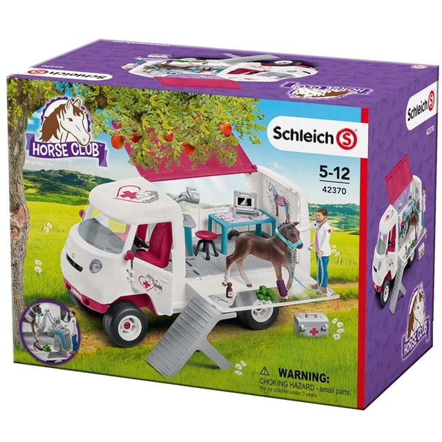 SCHLEICH HORSE CLUB Mobile Vet Horsebox Van with Hanoverian Foal Figure