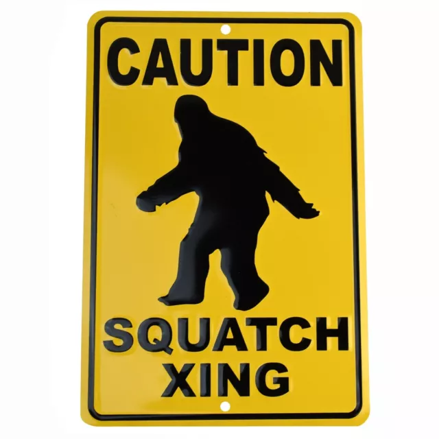 Sasquatch Crossing Funny Novelty Warning Sign Bigfoot Xing Man Cave Wall Decor