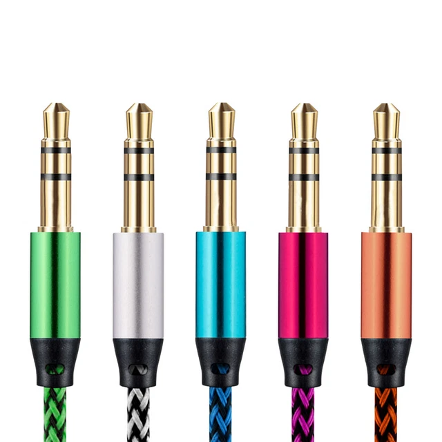 Aux Cable Audio Lead 3.5mm Jack to Jack Stereo Male for Car PC Phone 1M 2