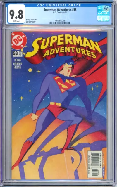 Superman Adventures 58 CGC Graded 9.8 NM/MT Alex Ross DC Comics 2001