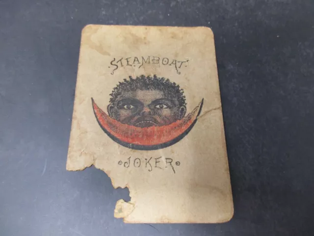 Rare 1880s Steamboat Playing Cards Joker Card Selling as found Rare 1880s Steamboat Playing Cards Joker Card Selling as found