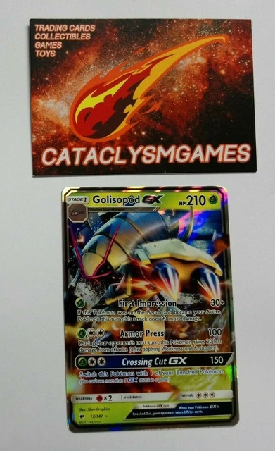 Golisopod GX 17/147 half art holo Burning Shadows