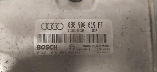 Kit Clés ECU Audi A3 8L 1.9 TDI 74kw ATD 2002 - D'origine Bosch