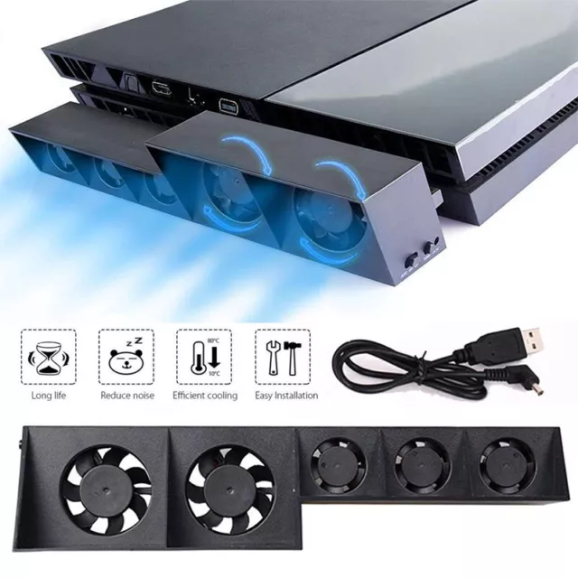 Portable PS4 Cooling Turbo Temperature Control Fan Cooler USB Efficient Cooling