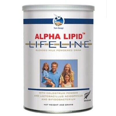 Calostro de leche mezclada Alpha Lipid Lifeline en polvo 2 latas X 450G envío gratuito
