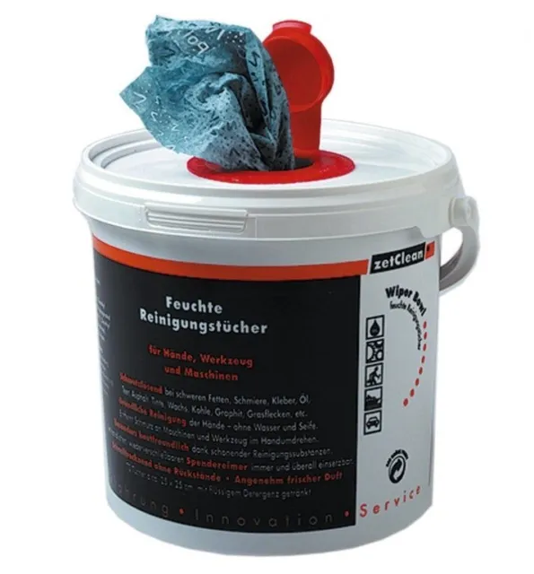 Wiper Bowl moist cleaning tissues dispenser bucket of 72 Polytex tissues