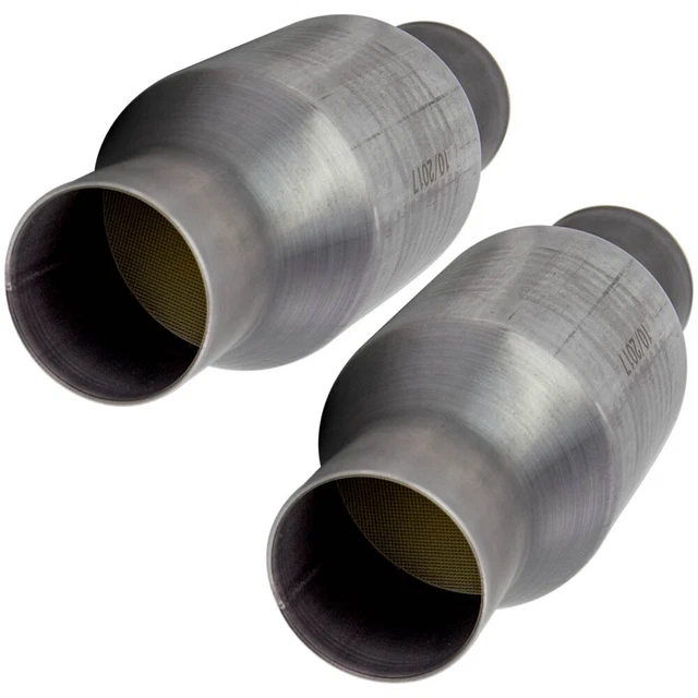 2x 2.5 Universal 5.9l High Performance Stainless Catalytic Converter 410250 new