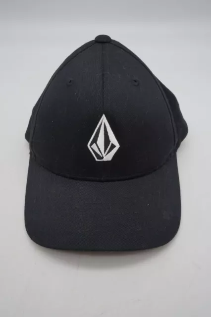 Volcom Snapback Hat Cap Black Logo Outdoor Skate Youth Boys Flex Fit