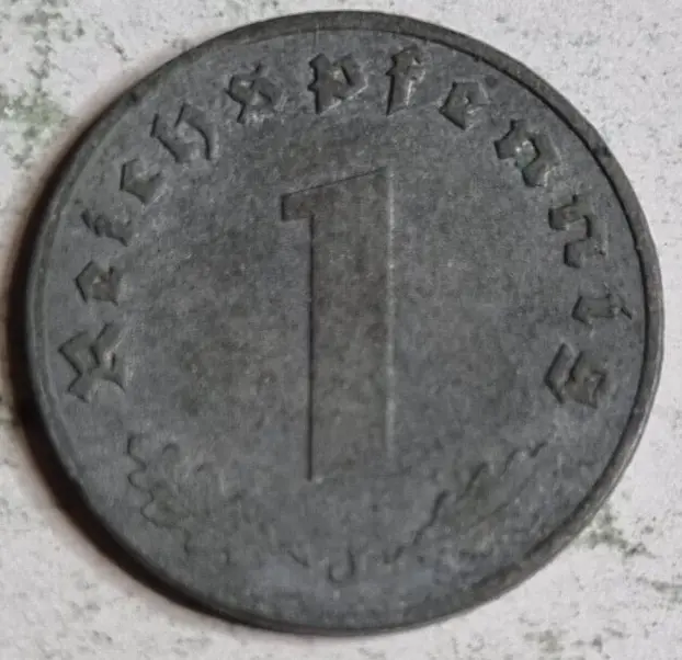 Third Reich 1942-J 1 Reichspfennig coin
