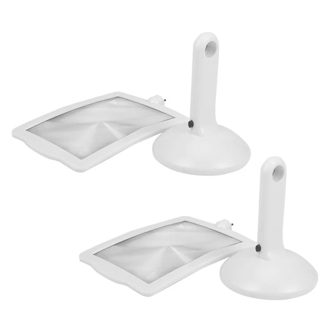 2Pcs Portable Desktop 3X Magnifier LED 180 Degree Rotatable Desk Lamp6560