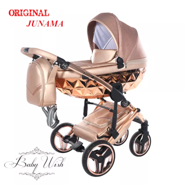 JUNAMA DOLCE V2 BABY STROLLER EXCLUSIVE PRAM 2in1 CARRYCOT + PUSHCHAIR