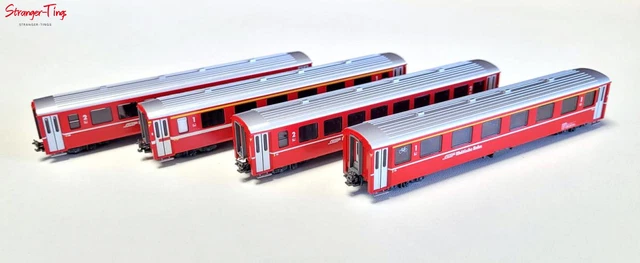 KATO RHB EW1 Red 4 Coach Add on Set (4) 1:150 Scale, N Gauge £109.99 ...