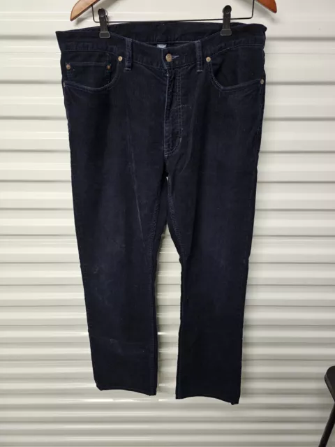 Ralph Lauren Polo Men's Straight Fit Corduroy Pants. Navy. Size 36/32