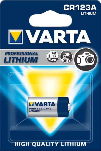 Varta CR123A Lithium Professional Photo Batterie 6205 3V Batterie 1er Blister