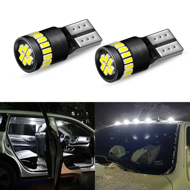 2x Super White T10 24-SMD LED Interior Light Bulbs W5W 192 194 158 168 2825 EAH